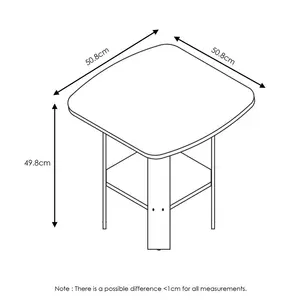 Alastair Side Table (Set of 2) Black / French Oak