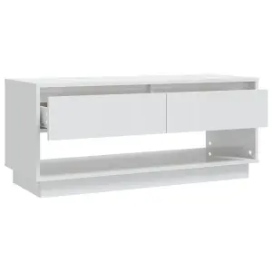 Berkfield TV Cabinet High Gloss White 102x41x44 cm Engineered Wood