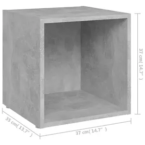 Berkfield TV Cabinets 4 pcs Concrete Grey 37x35x37 cm Engineered Wood