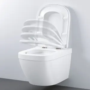 Grohe Euro White Wall hung Toilet set with Soft close seat