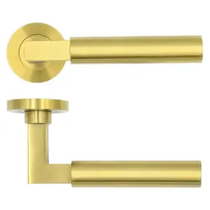 Garda Lock Door Handle Brass (Satin)