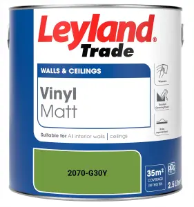 Leyland Trade Vinyl Matt Walls & Ceilings Emulsion Paint (2070-G30Y) 2.5L