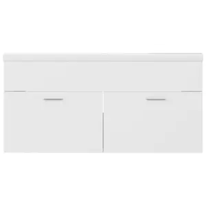 Yamna 1000mm Single Bathroom Vanity with Integrated Ceramic Basin White