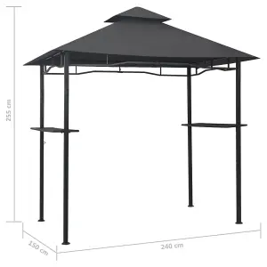 Berkfield BBQ Gazebo 240x150x255 cm Anthracite Steel