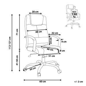 Executive Chair Faux Leather Light Beige WINNER