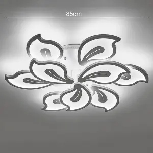 9 Lights Elegant Floral Shape Energy Efficient LED Ceiling Light 85CM Cool White