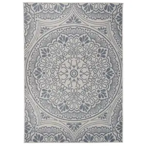 Berkfield Outdoor Flatweave Rug 140x200 cm Blue Pattern