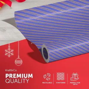 Kraft & Co 4 pack 44cm x 5M of Gift Wrapping Paper