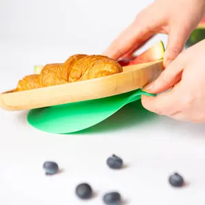 Tiny Dining - Children's Bamboo Plate Suction Cup - Green