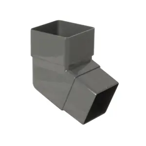 FloPlast Anthracite grey Square 112.5° Offset Downpipe bend