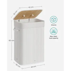 Bamboo Laundry Hamper with Handles