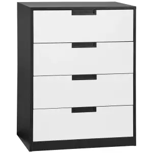 HOMCOM Chest of Drawers, 4 Drawer Storage Cabinet Unit Bedroom Living Room