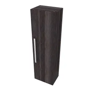 Rinse Bathrooms 1200mm Grey Wall Mounted Tall Unit Bathroom Storage Cabinet Unit Flat Packed