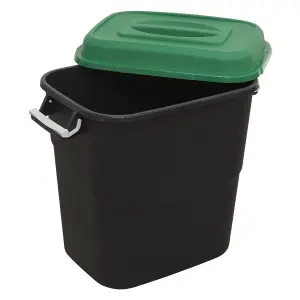 Sealey Durable Refuse Storage Bin Suitable For Outdoor Use 75 Litres Green BM75G