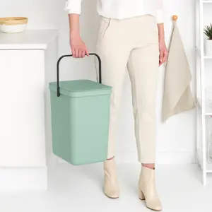 Brabantia Sort & Go Standard Jade Green Plastic Recycling bin - 25L Freestanding