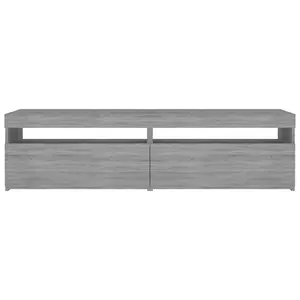 Berkfield TV Cabinet with LED Lights 2 pcs Grey Sonoma 75x35x40 cm