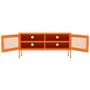 Berkfield TV Cabinet Orange 105x35x50 cm Steel