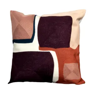 Purple Abstract Boho Cushion Cover