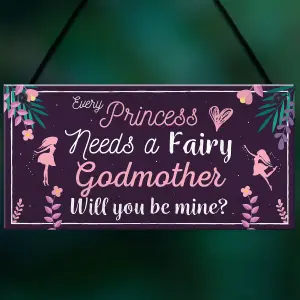 Red Ocean Be My Godmother Thank You Keepsake Christening Godparent Gifts Hanging Plaque Thank You Friendship Gifts