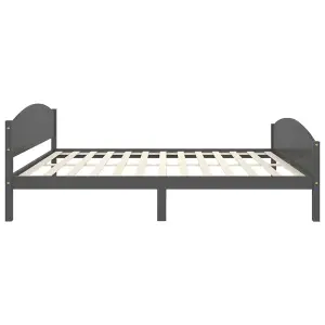 Berkfield Bed Frame Dark Grey Solid Pine Wood 160x200 cm