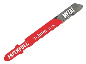 Faithfull  8009-HSS Metal Cutting Jigsaw Blades Pack of 5 T118A FAIJBT118A