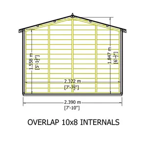 Garden Value 8 Ft. W x 10 Ft. D Overlap Apex Shed No