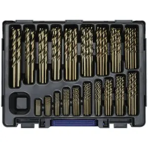 170-Piece HSS Cobalt Drill Bit Set with Split Point Tips for Precision Drilling