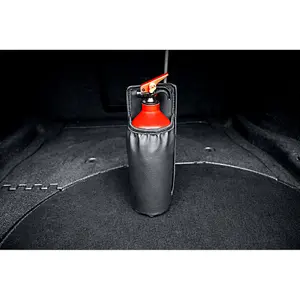 Fire Extinguisher Holder Only Universal Car Fire Extinguisher Cover Bag, Faux Leather, Easy Install with Hook & Loop Self Fastener