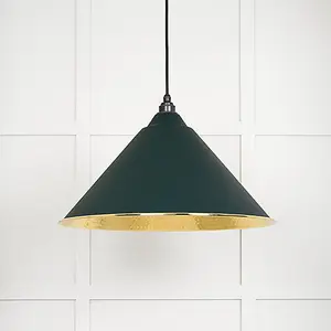 Hammered Brass Hockley Pendant in Dingle