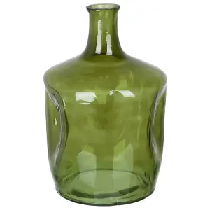 Flower Vase KERALA Glass Olive Green