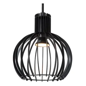 Lucide Mikaela Modern Pendant light 35cm - 6xE14 - Black