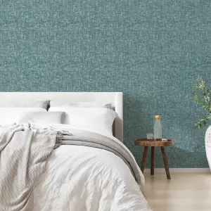 Superfresco Midas Texture Teal Gold Plain Wallpaper