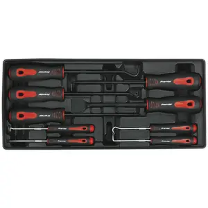 9 Piece Premium Scraper and Hook Tool Set with Modular Storage Tray for Easy Organization