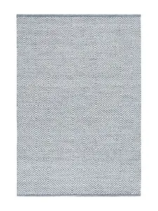 Grey Geometric Wool Handmade , Modern Rug Easy to clean Living Room and Bedroom-120cm X 170cm