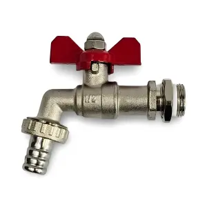 Warmer System Lever Handle Outside Garden Tap with Sealing PTFE and Rotating Nut