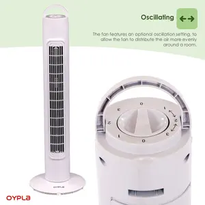 Oypla Electrical 30" Free Standing 3-Speed Oscillating Tower Cooling Fan