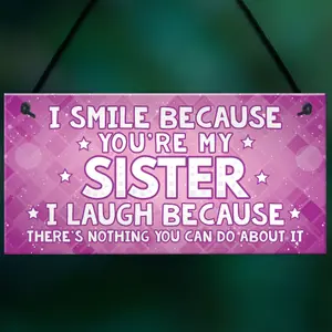 Funny Sister Plaque Gift For Sister Sign Funny Gift For Her Birthday Christmas Gift Keepsake