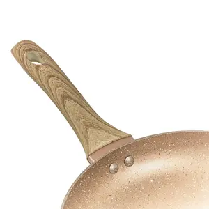 URBN CHEF 28cm Diameter Ceramic Rose Gold Induction Frying Pan Cookware