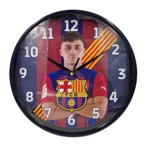 FC Barcelona Pedri Wall Clock Blue/Garnet (One Size)