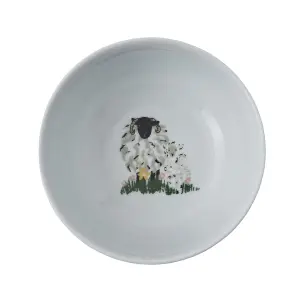 Woolly Sheep Animal Print Porcelain Bowl