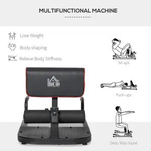 HOMCOM 3 IN 1 Squat Machine Sit Up Push Up Gym Work Out Leg Exercise Adjustable