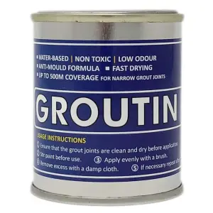 125ml White Tile Grout Paint Ideal to Refurbish & Protect Tile Grout in Bathrooms and Kitchens