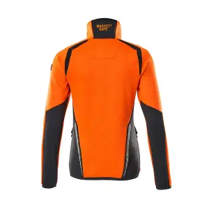 Mascot Accelerate Safe Ladies Half Zip Microfleece (Hi-Vis Orange/Dark Navy)  (XXXXX Large)