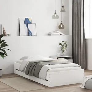 Berkfield Bed Frame with Drawers without Mattress White 90x190 cm Single