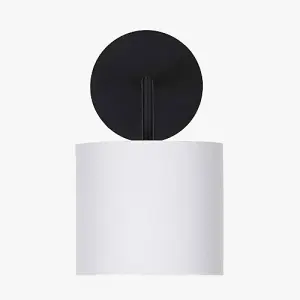 Matt Black and Ivory Wall Light