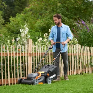 WORX WG779E.2 40V 34cm Cordless Lawn Mower with 2 x 2.0Ah Batteries and Charger