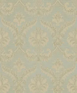 Galerie Italian Classics 4 Blue Traditional Damask Embossed Wallpaper