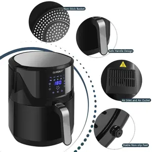 7 L Family Digital Touchscreen Air Fryer Black