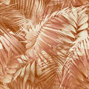 Belize Tropical Wallpaper In Terracaotta