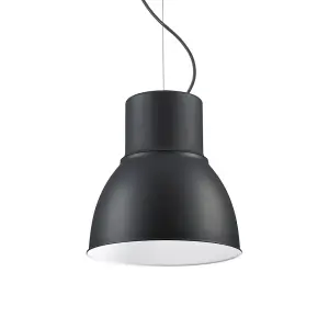 Luminosa Breeze Indoor Dome Ceiling Pendant Lamp 1 Light Black, E27